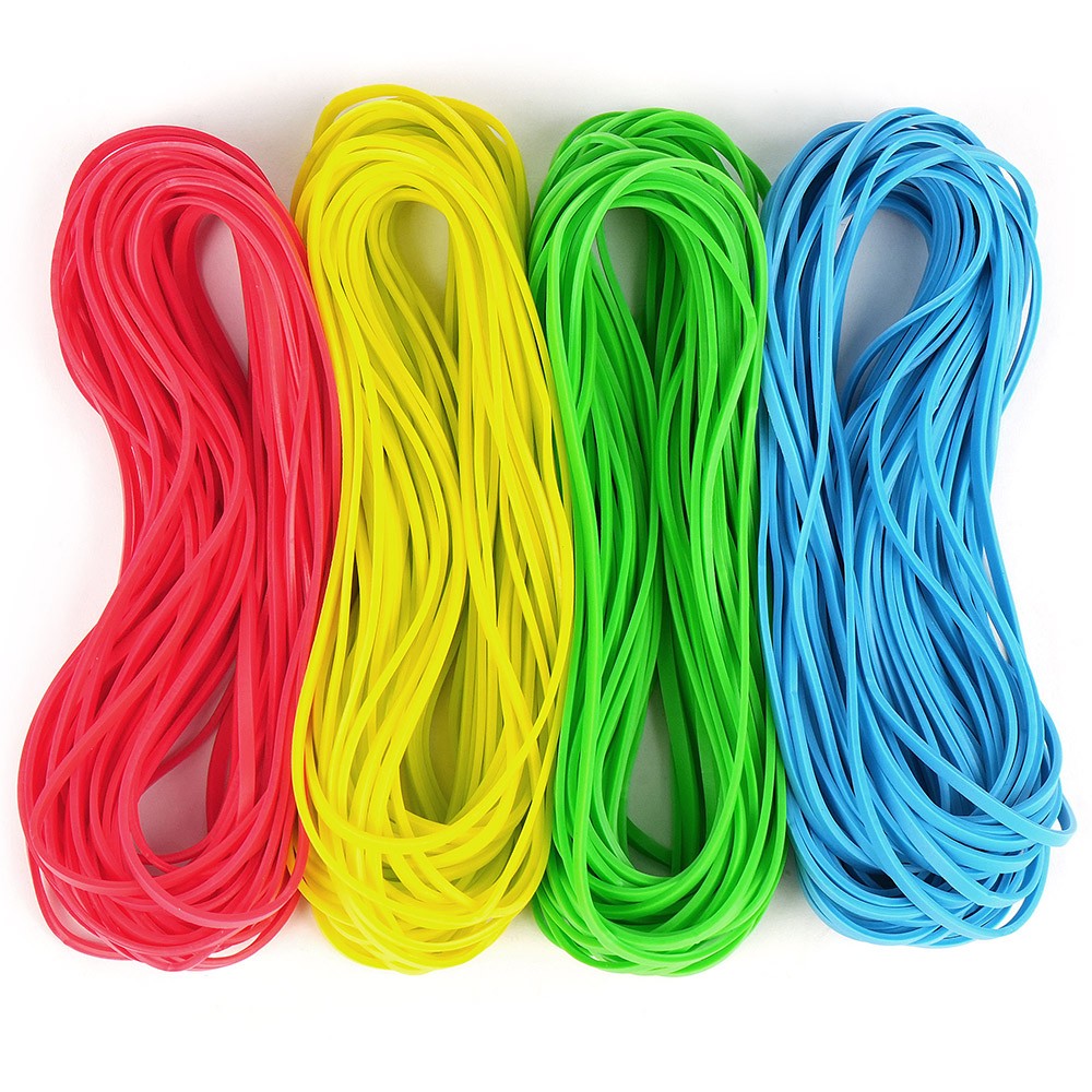 170 PCS Large Rubber Bands Long Rubber Bands Heavy Duty 4 Assorted Colors