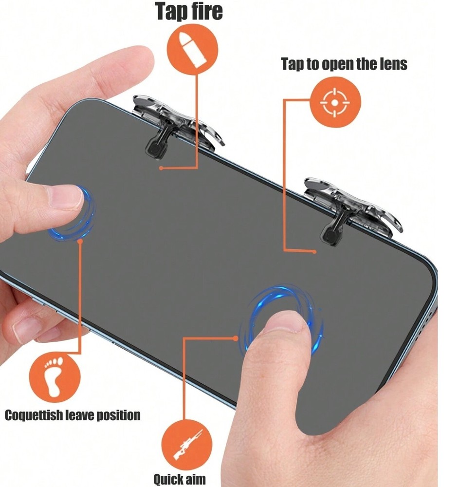 1 Pair PUBG Mobile Phone Game Controller Gamepad Joystick Pad For Android iPhon