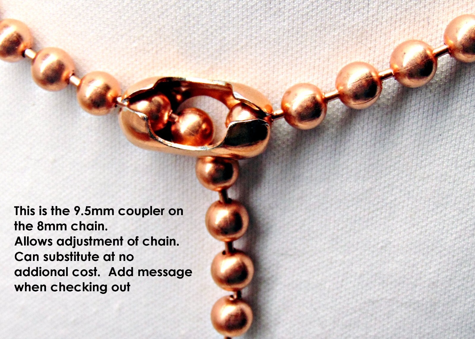 Large 8mm Genuine COPPER Ball Chain Necklaces and/or Bracelets ~ Chunky Beads