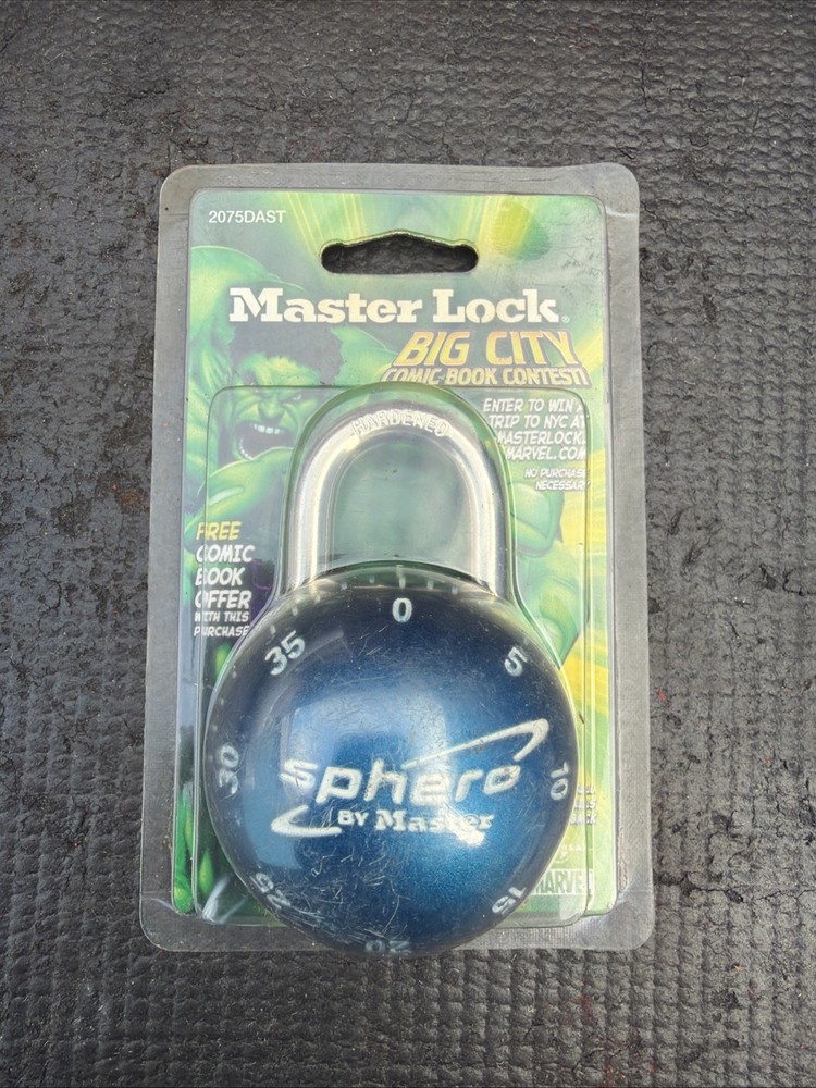 Master Lock Sphero Master Smooth Spin Combination Lock Padlock 2075DAST Blue