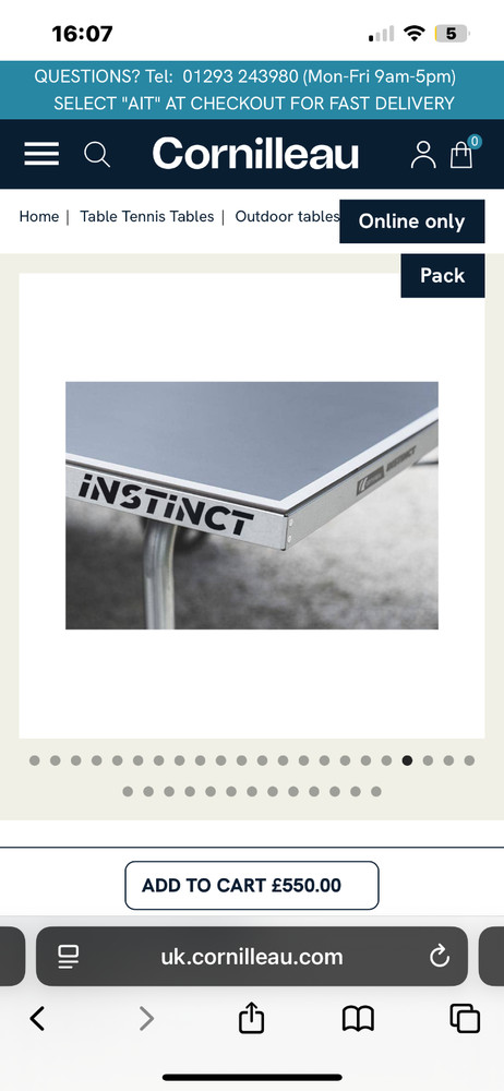 Cornilleau Instinct outdoor table tennis