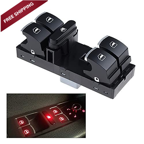 Driver Side Master Power Window Control Switch 5ND959857 Switch, Black
