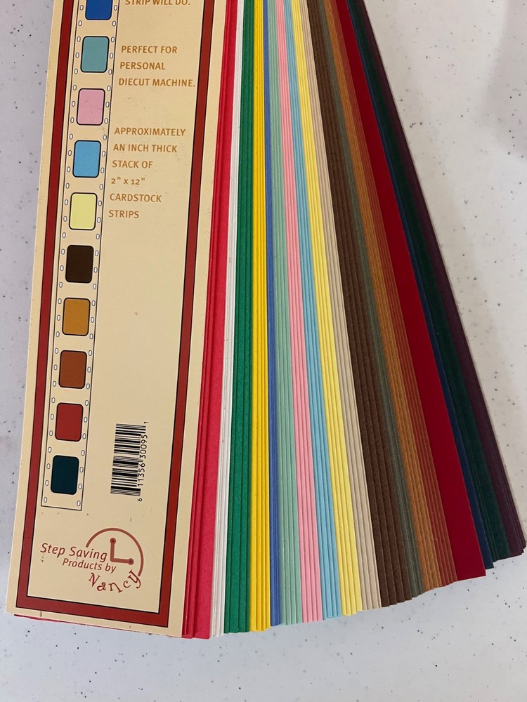 Solid & Print Border Punch Strips - 2 Booklets with 134 Sheets, 2" x 12"