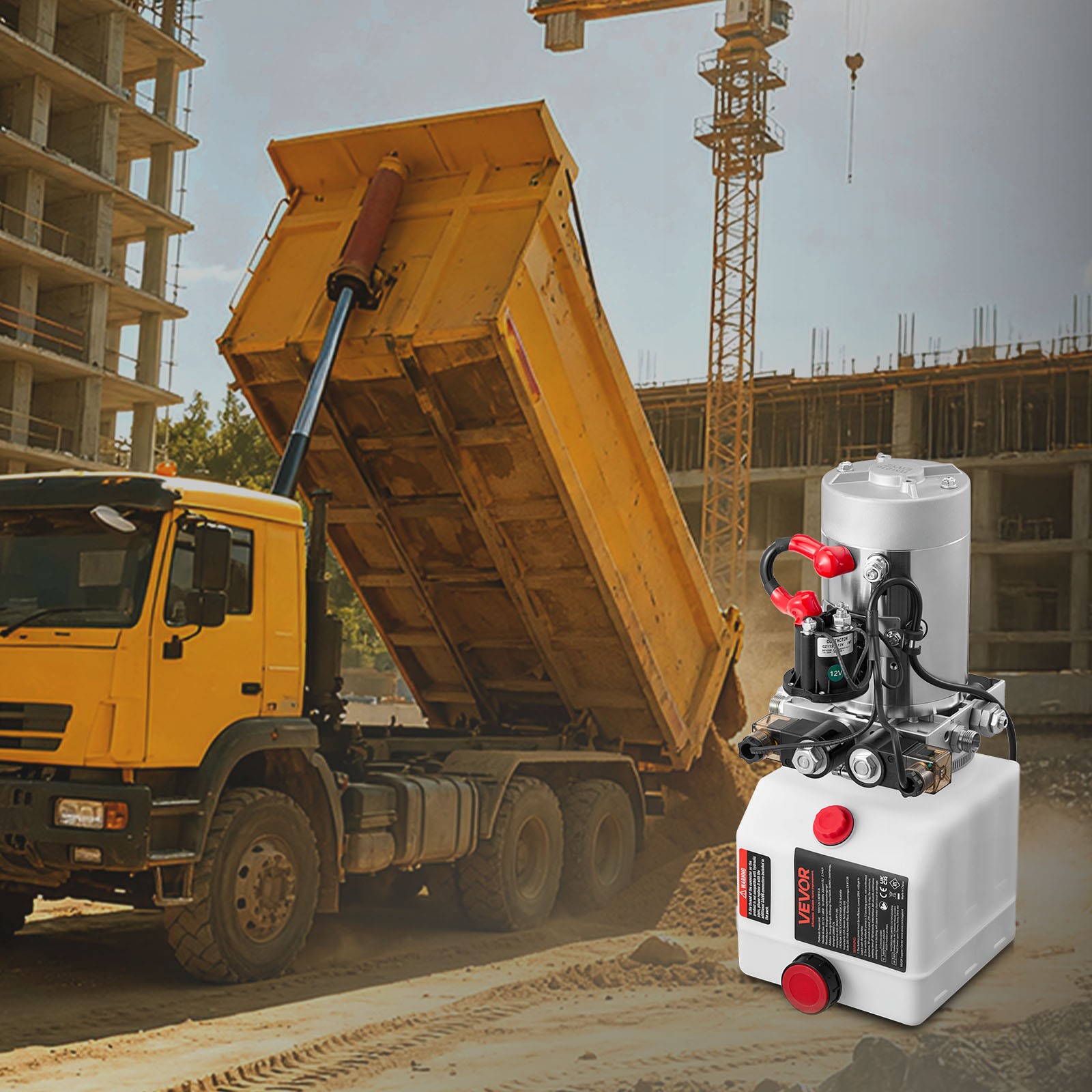 VEVOR 3 Quart Hydraulic Power Unit DC 12V Double Acting Hydraulic Pump