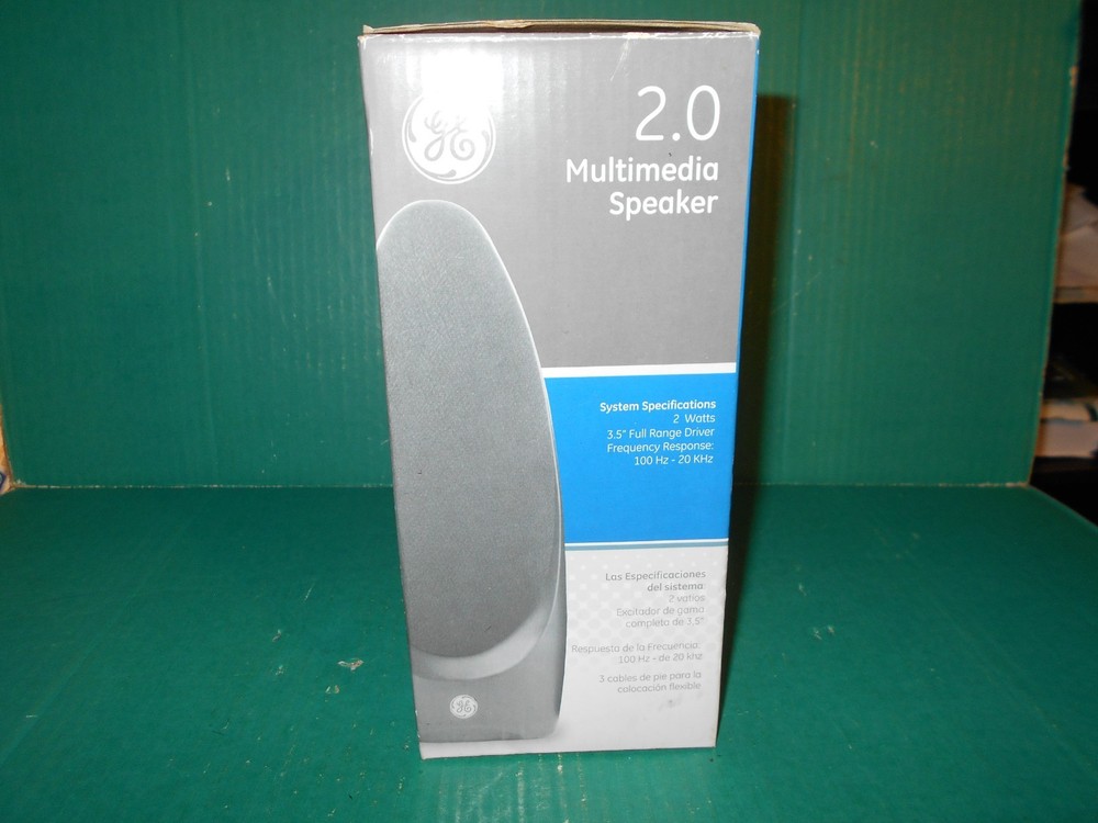 GE Multimedia Speaker 2.0 No AC Adapter Needed Compatible w Computers USB