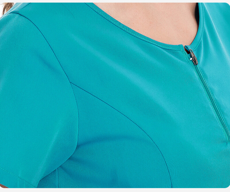 Stretch Scrub Women Solid V-Neck Top Cargo Jogger Pant Medical Nurse Uniform