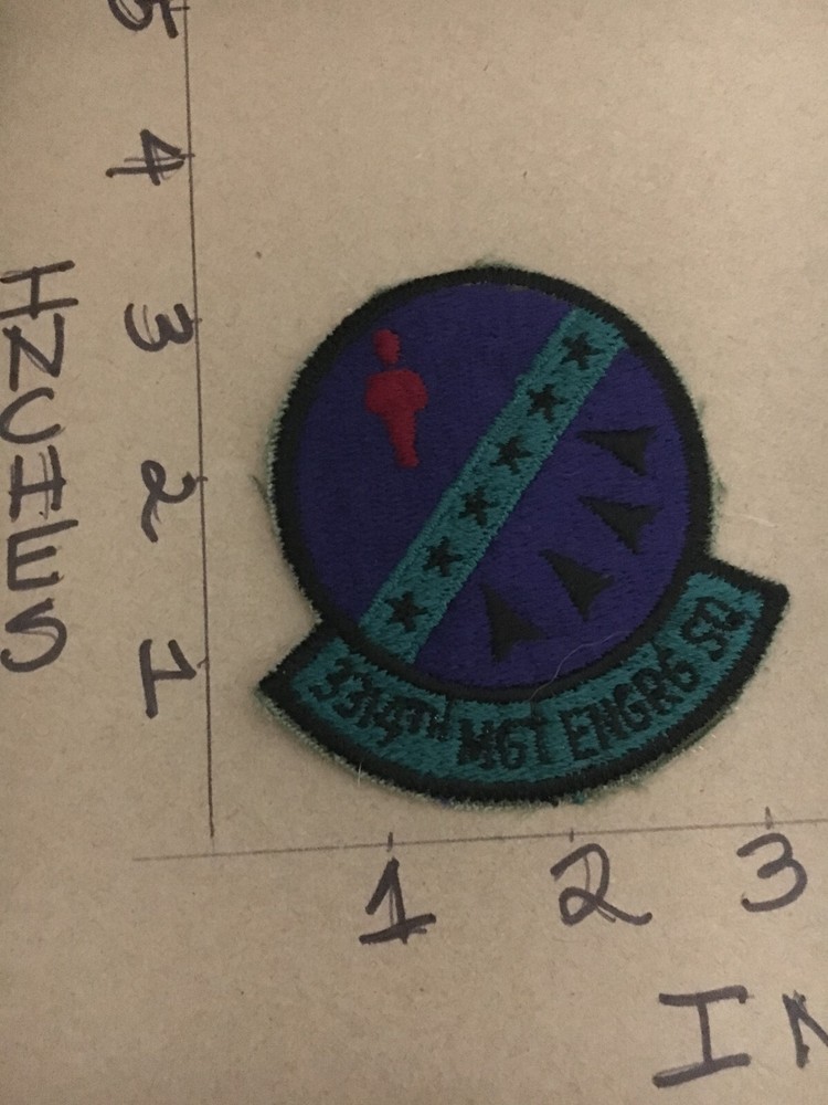 USAF 3314th MGT Engineering Squadron subdued patch 5/3/25