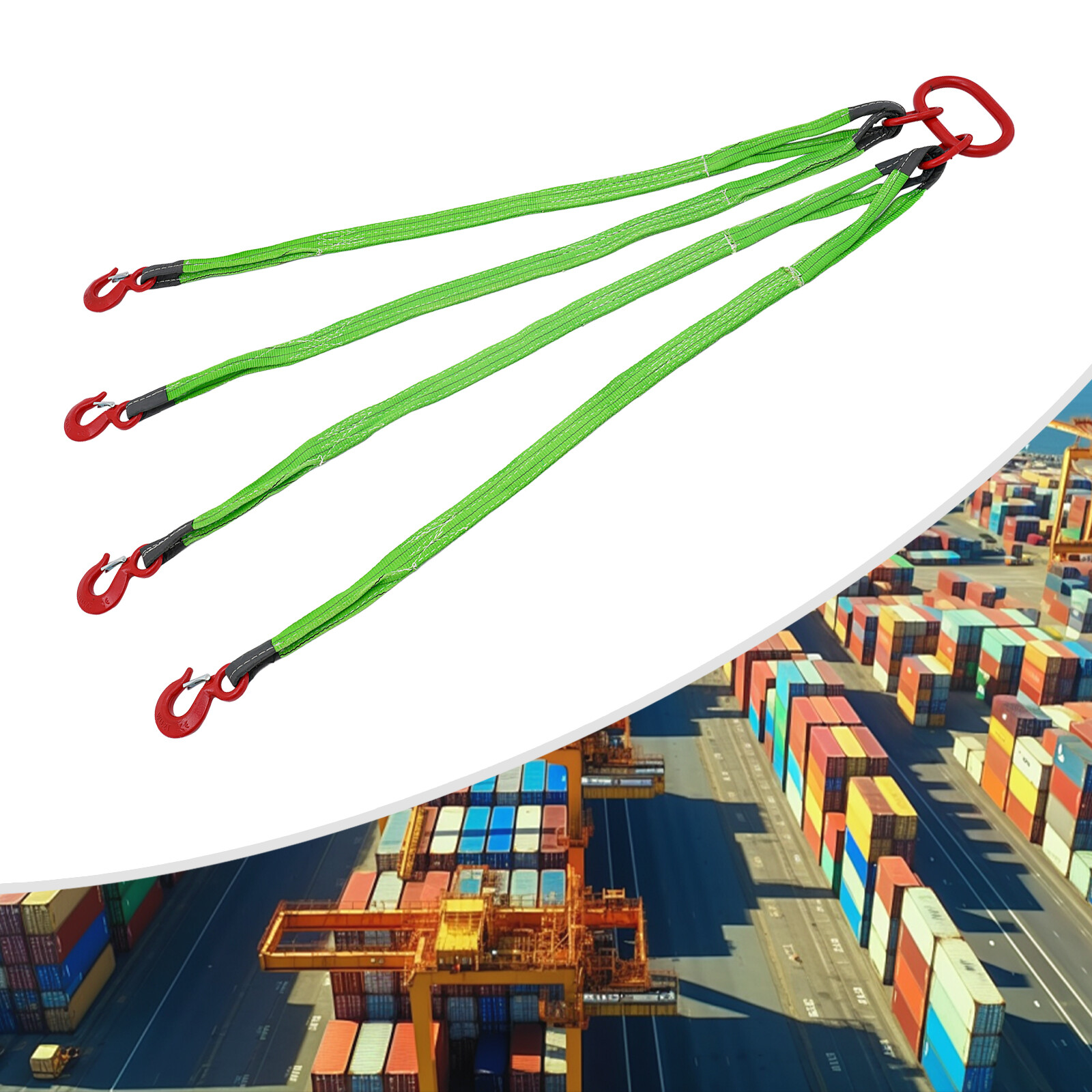 6 Ton/13227.74lbs 4 Strands Lifting Chains Lift Ring Chain Moving Sling w/Hooks