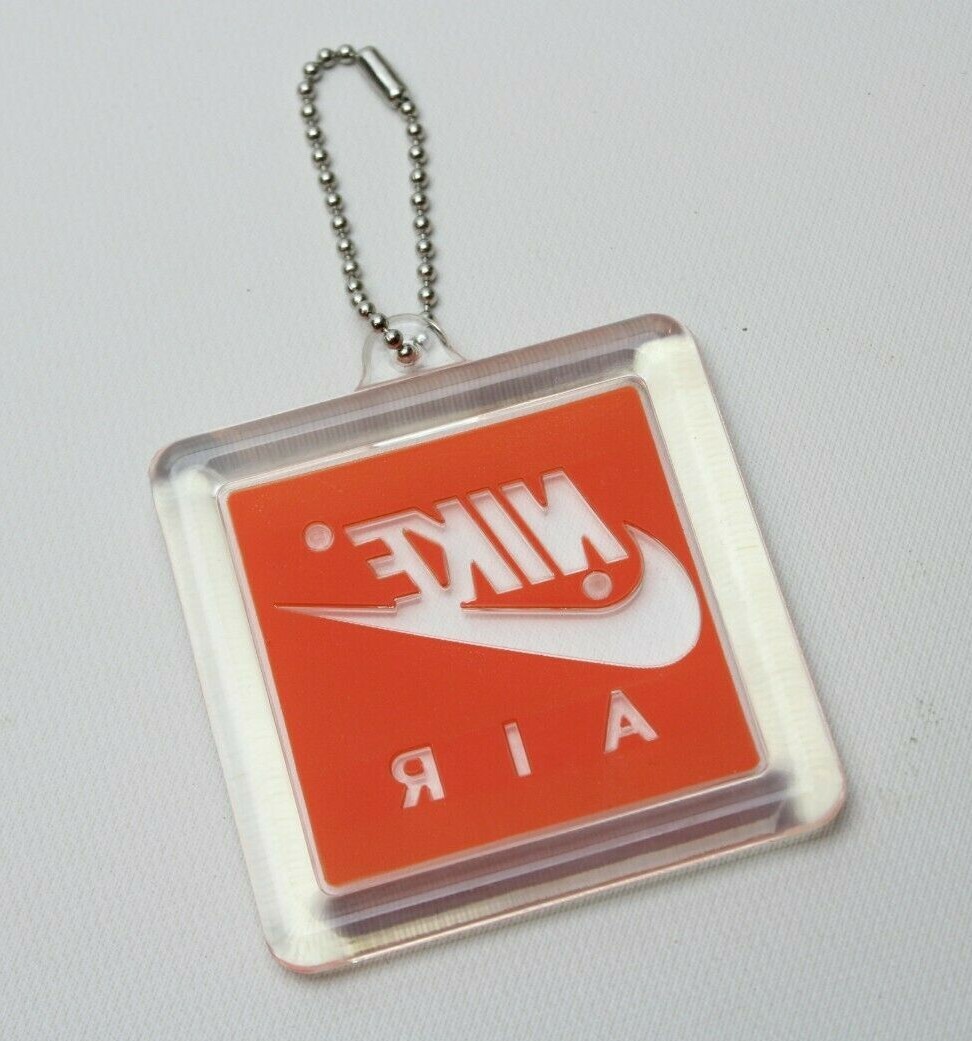 NIKE AIR HANG TAG ~RETRO~ 90s ORANGE KEYCHAIN jordan max III IV 1 90 ~AUTHENTIC~