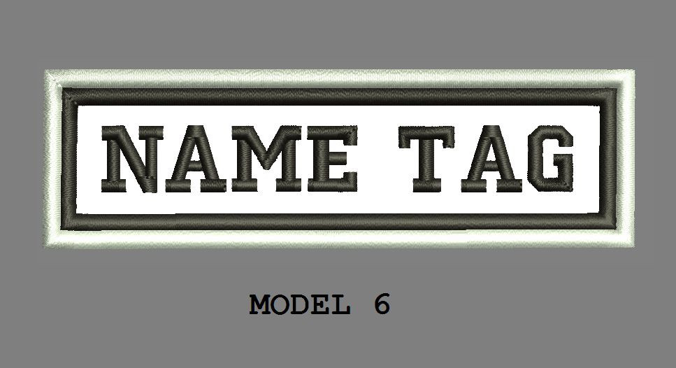 Custom Embroidered 4"x1" Name Patch Motorcycle Biker Iron on/sew on two frames