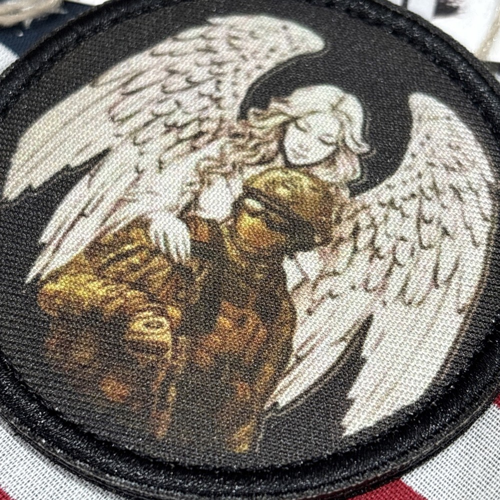 Your Angel Is With You Tactical Hook Loop Patch High Quality 3”