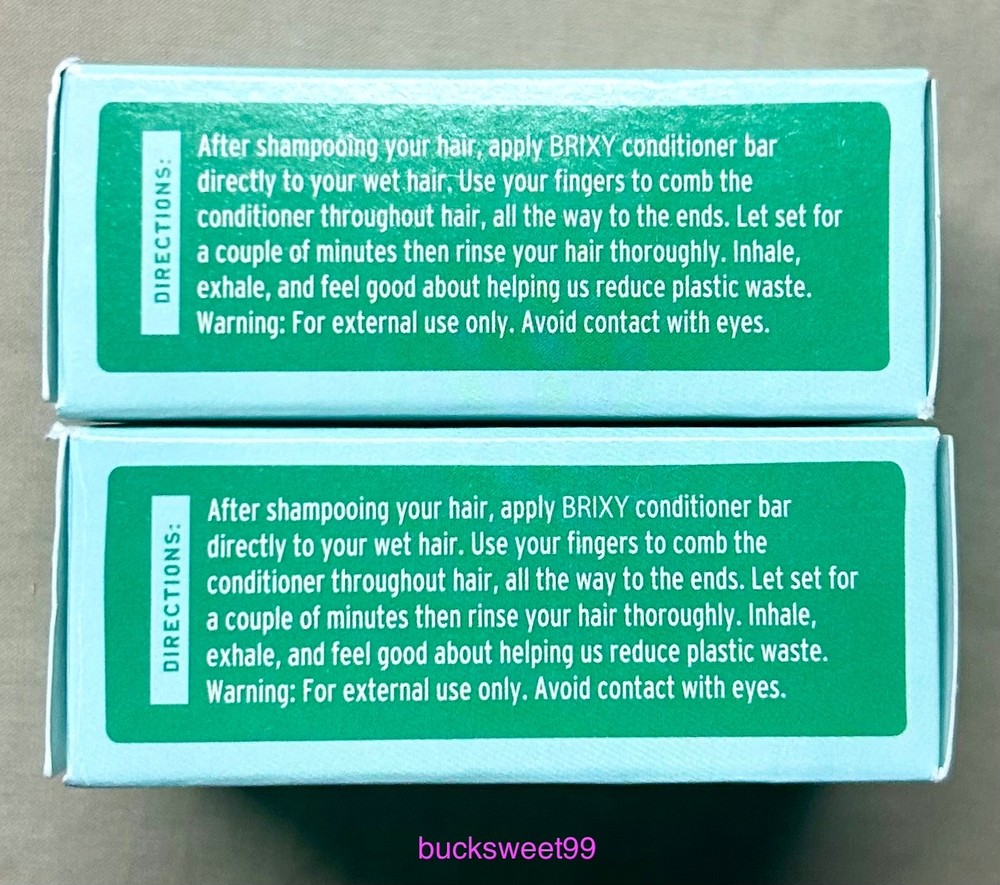 BRIXY Conditioner BAR Mint Eucalyptus - 4 oz each - 2-PACK