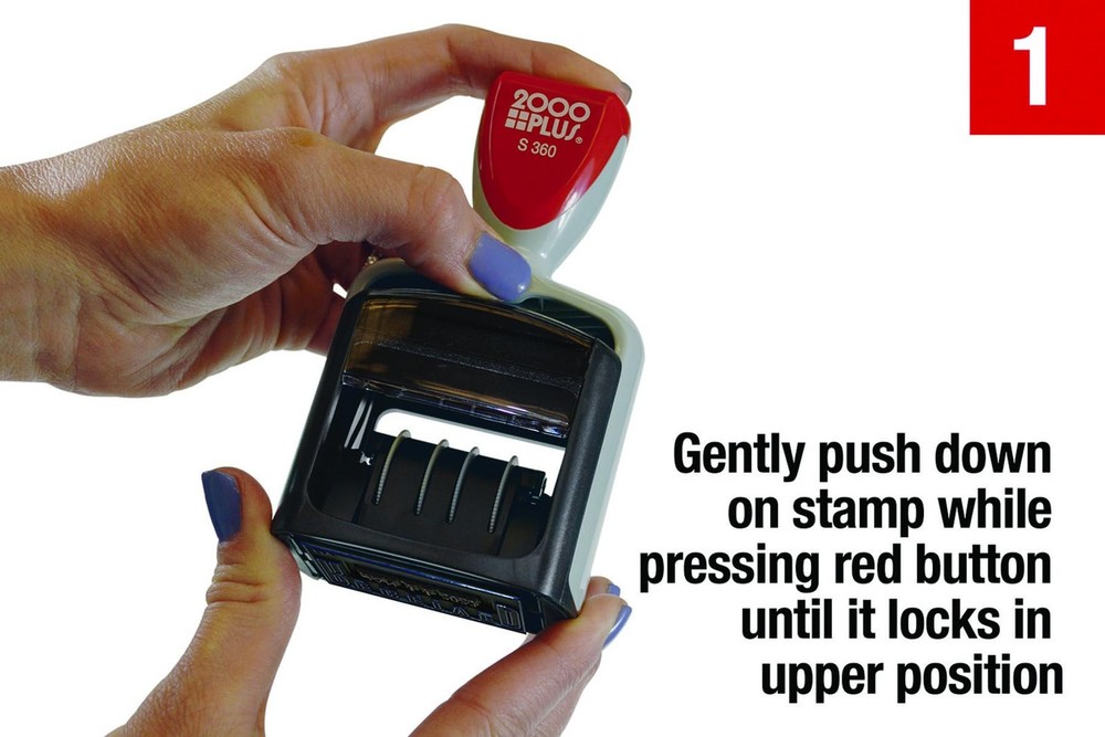 Self-Inking Two-Color Date Stamp 1.5 Inch - Durable Office Supply Tool