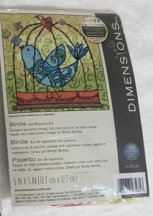 Dimensions Kit Needlepoint Blue Bird Crafts