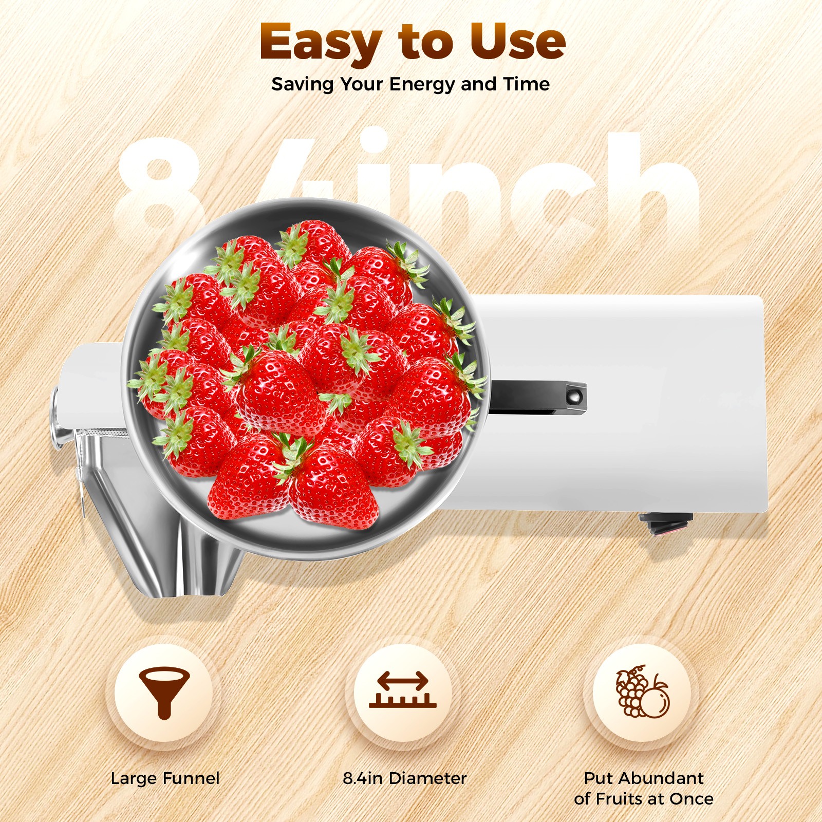 Electric Stainless Tomato Strainer Tomato Press Sauce Maker Machine 450W 110V