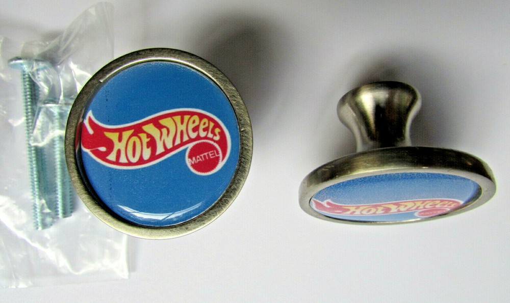 Hot Wheels Cabinet Knobs, Hot Wheels Car Logo Cabinet Pulls / kitchen knobs