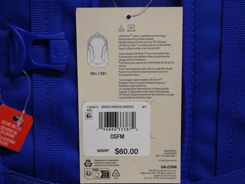 Under Armor Hustle 6.0 Team Backpack Unisex-Adult Royal Blue New