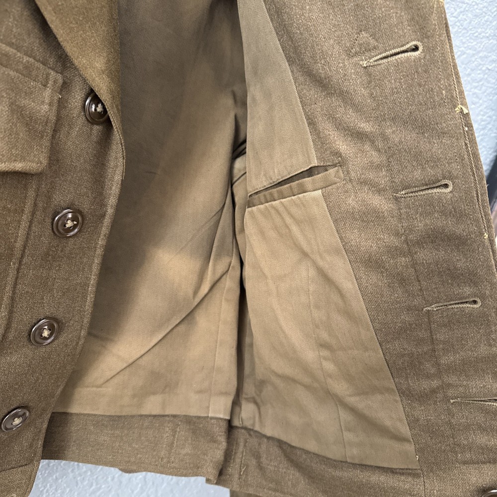 VTG WWII US Army Air Force Wool Field Jacket 36s Training Command Patch 13th Arm