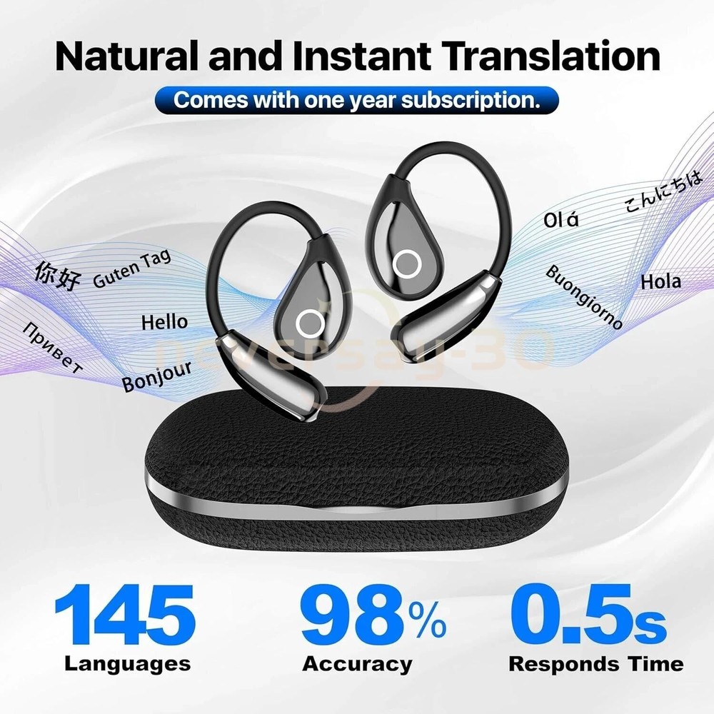 AI Language Translator Earbuds Device Real-time Smart Instant 144 Languages