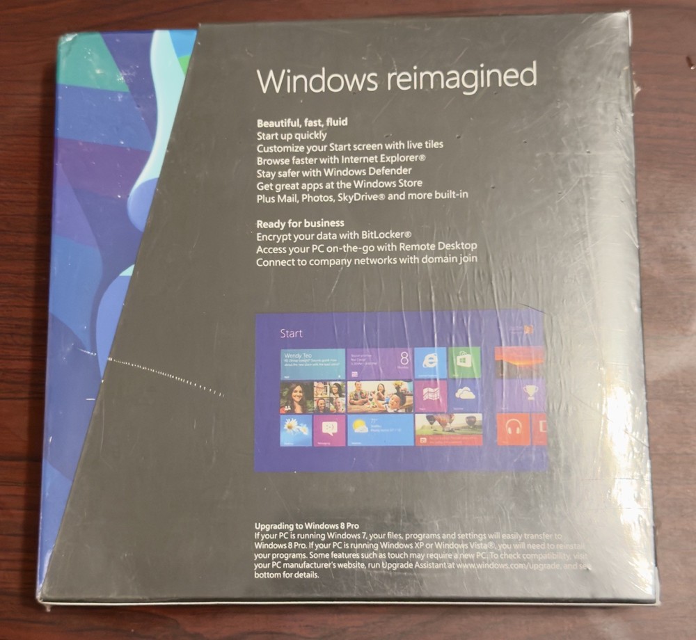 Microsoft Windows 8 Professional Full/Upgrade 32Bit & 64Bit DVD MS WIN PRO =NEW=