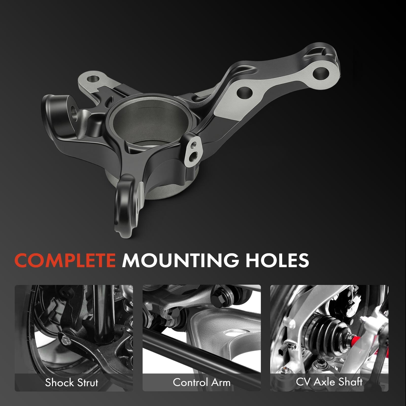 2x Front Left & Right Steering Knuckle for Honda Civic 2013-2020 1.5L 1.8L 2.0L