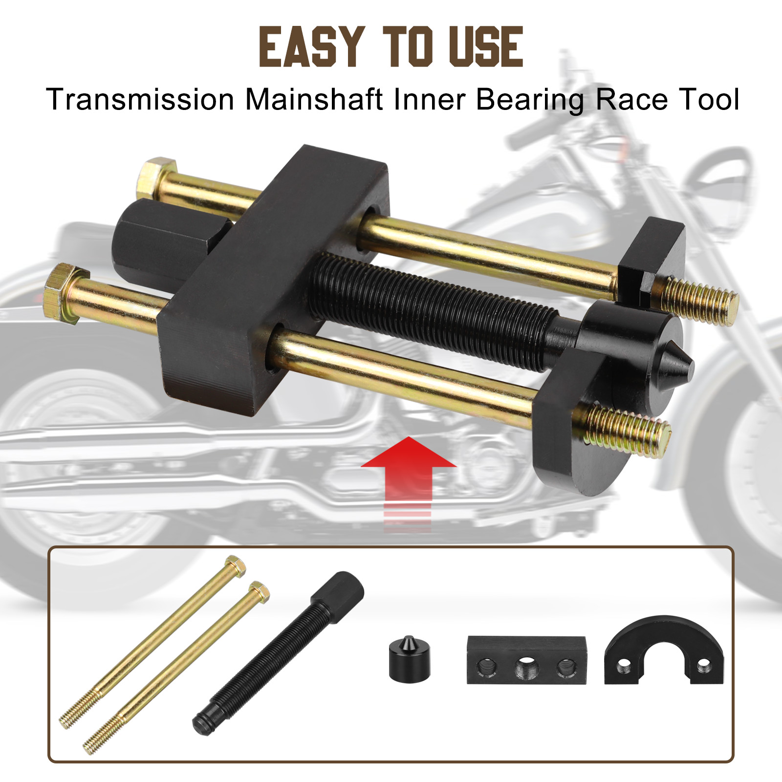 Transmission Mainshaft Inner Bearing Race Tool Puller for Harley Big Twin 1984+