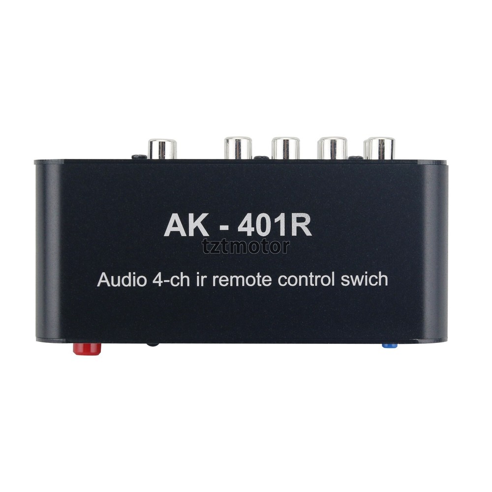 IR Remote Control 4CH Stereo Audio switcher Selector