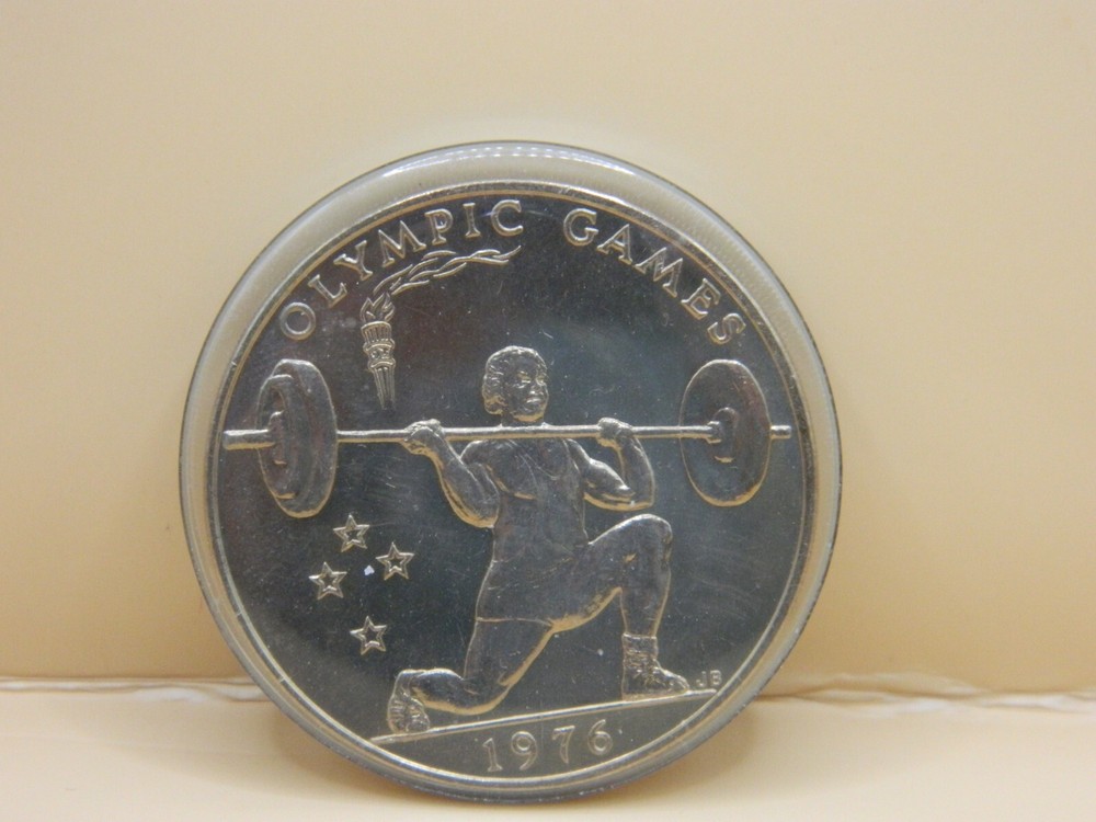 1976 SAMOA $1 PROOF OLYMPIC WEIGHT LIFTER