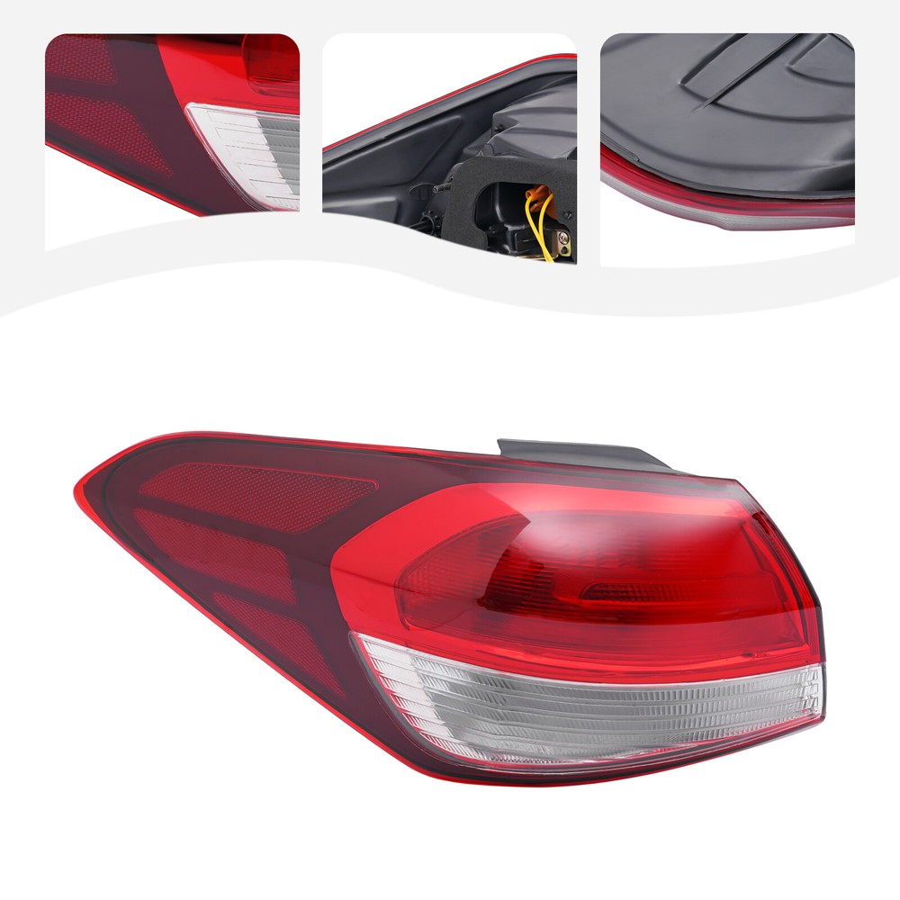 Left Driver Side Halogen Outer Tail Light Taillamp for 2017 2018 Kia Forte Sedan