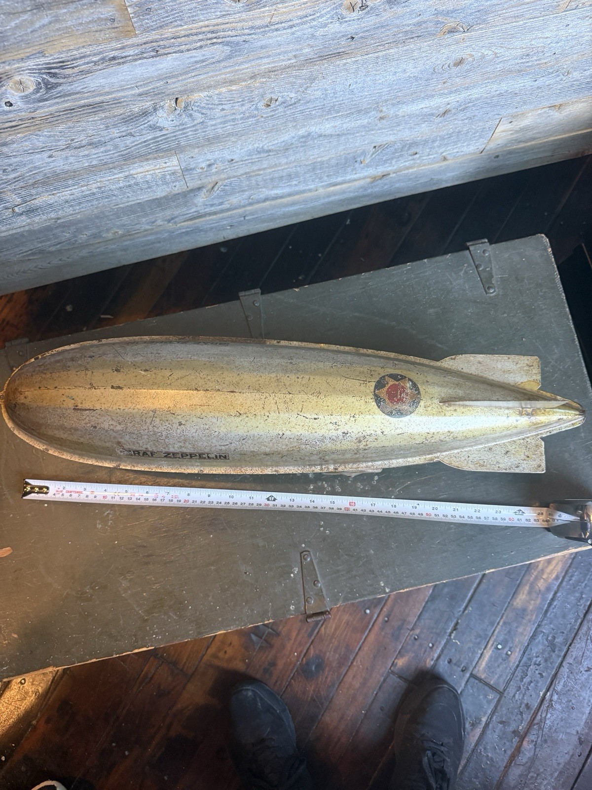 Steelcraft Graf Zeppelin pressed steel pull toy, produced in the 1930