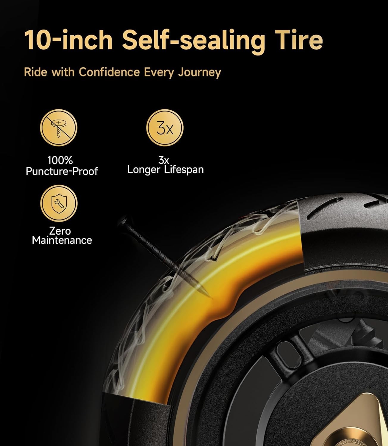 Navee ST3Pro Foldable Electric Scooter 25MPH Long Range Off-Road 10" Tires Adult