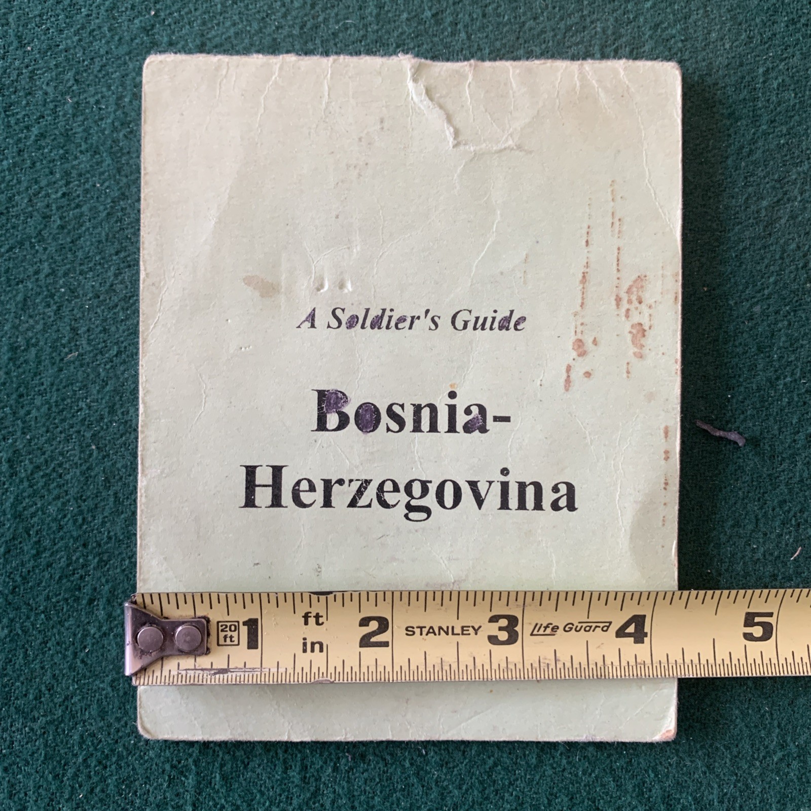 BOSNIA-HERZEGOVINA Soldier's Guide Booklet, 16 Pages, Vintage US Military