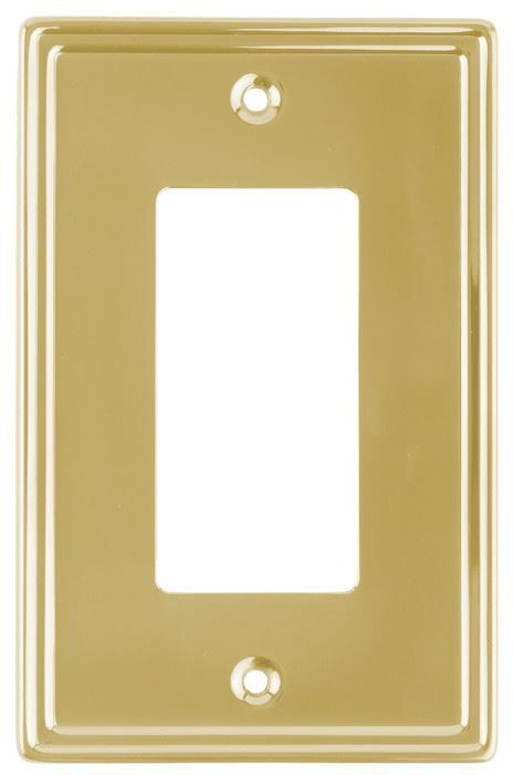 Single Rocker Switch Wall Plate In Polished Solid Brass LQ-W207BMP-PL-U
