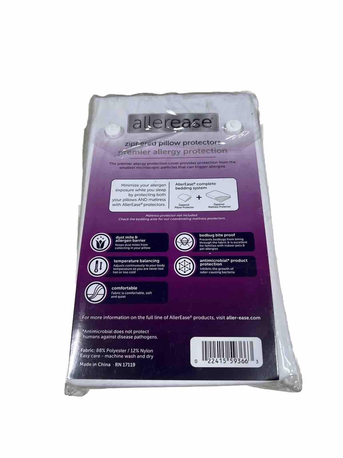 AllerEase Ultimate Pillow Protector - Standard/Queen, 4 Pack