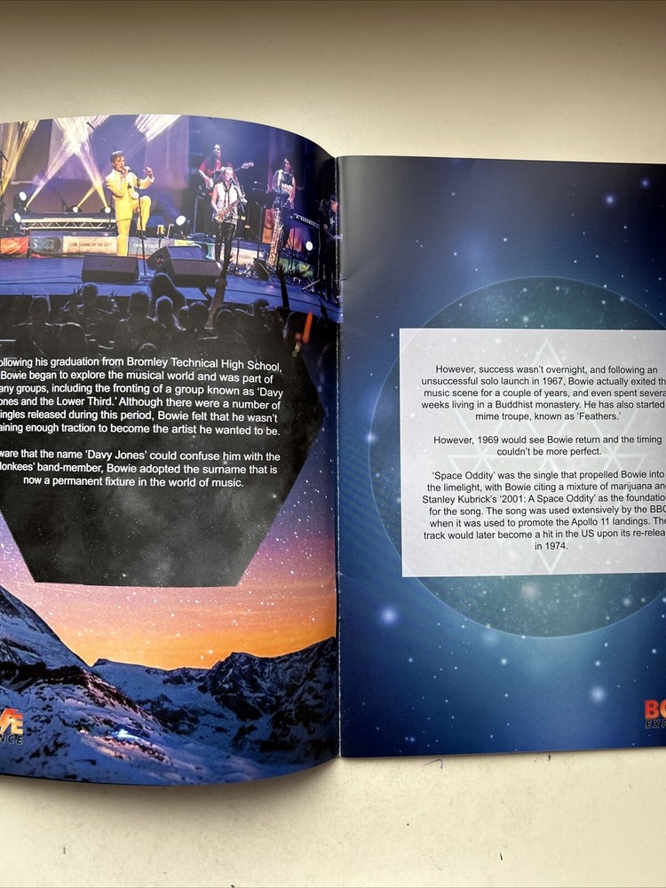 DAVID BOWIE EXPERIENCE The Golden Years Tour Programme