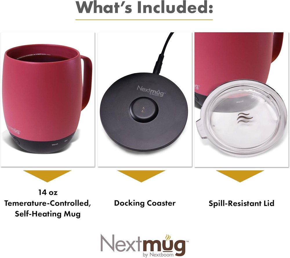 Temperature-Controlled, Self-Heating Coffee Mug (Black - 14 oz.)