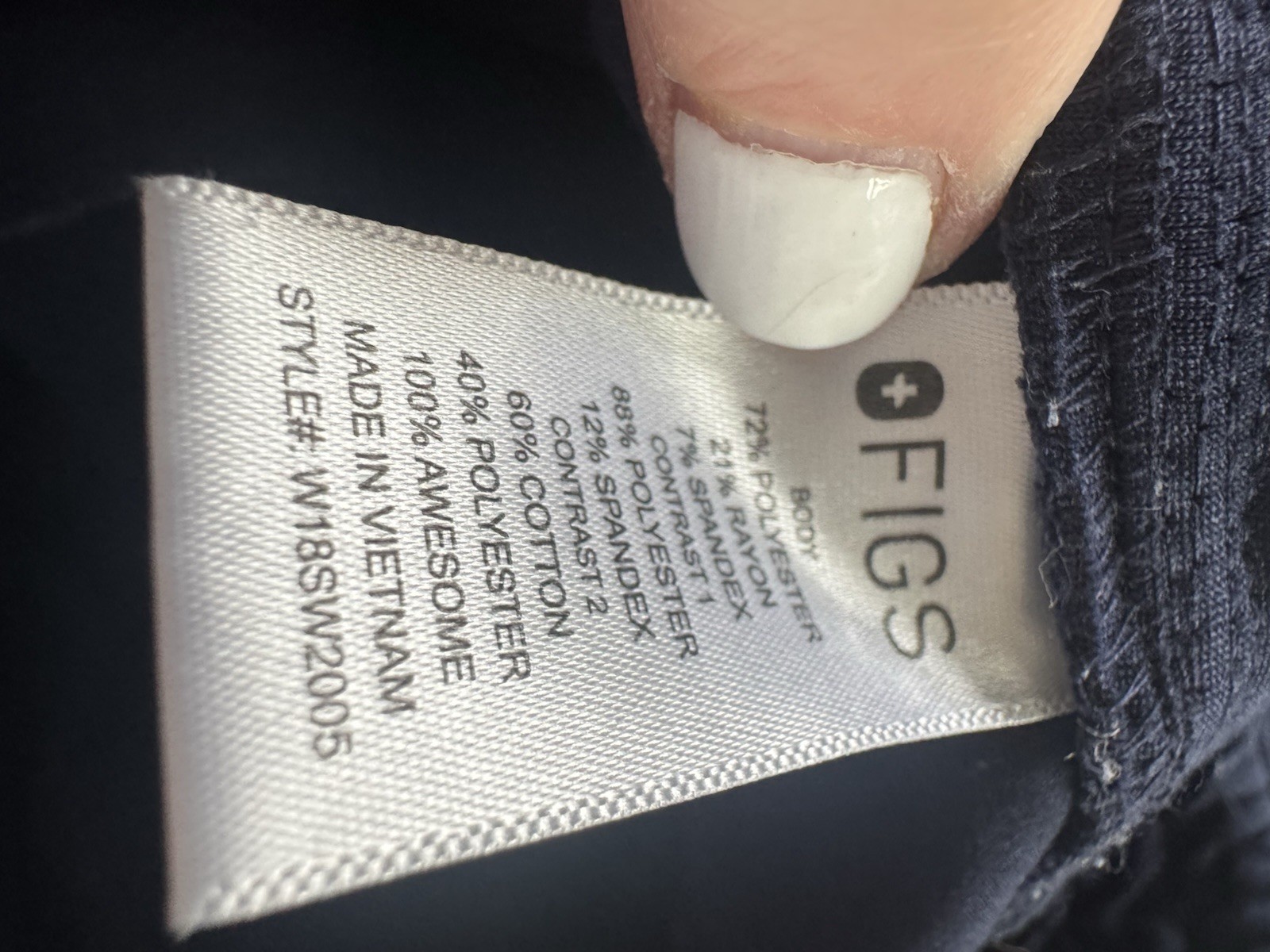 FIGS scrubs women set Blue Navy M Tech Collection Read