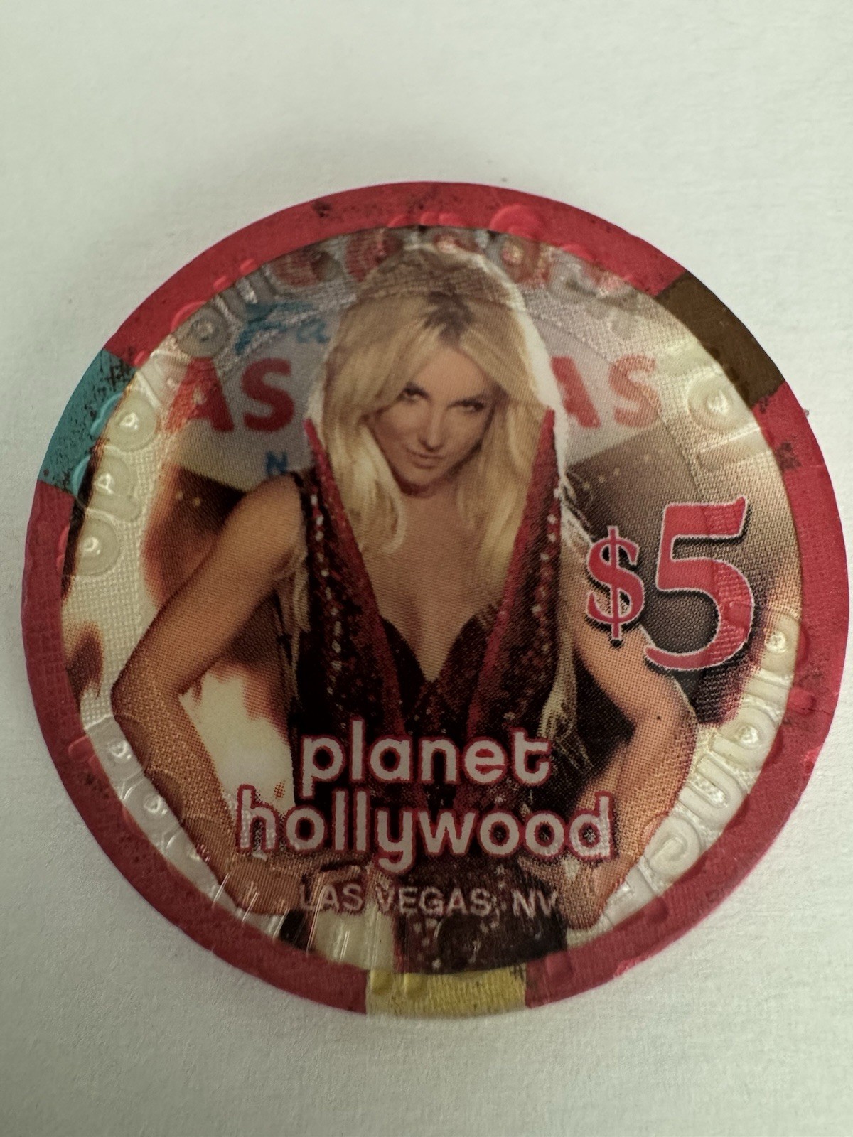 RARE Britney Spears Planet Hollywood Las Vegas NV $5 Casino Chip