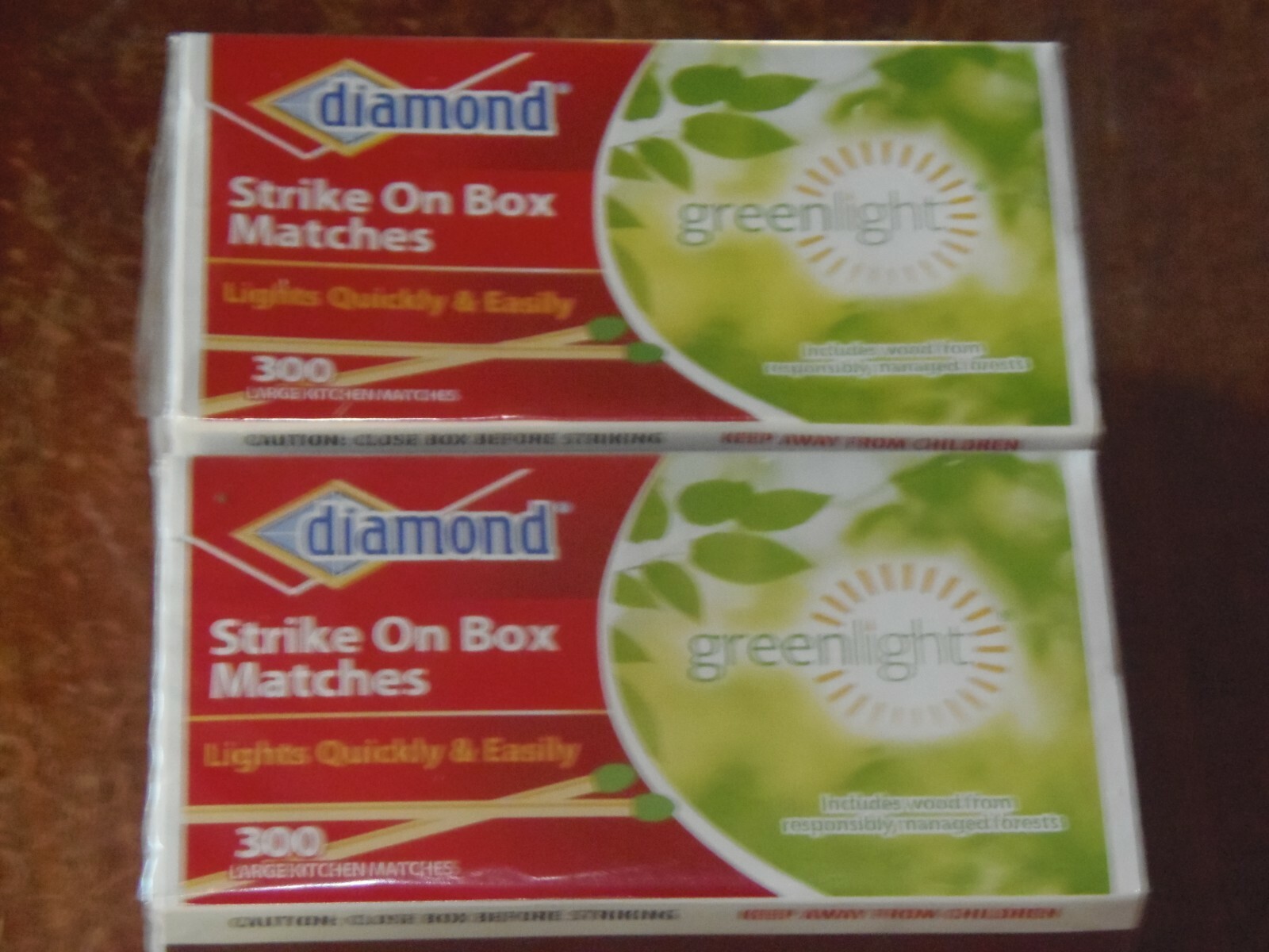 600  MATCHES)  large size  STICK MATCHES, 300 per BOXES,  (2-PO-4)