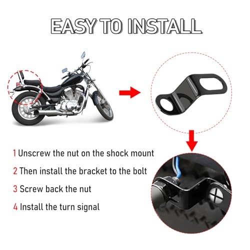 4 Pack Motorcycle Turn Signals Mount Motorcycle Light Mount Indicator