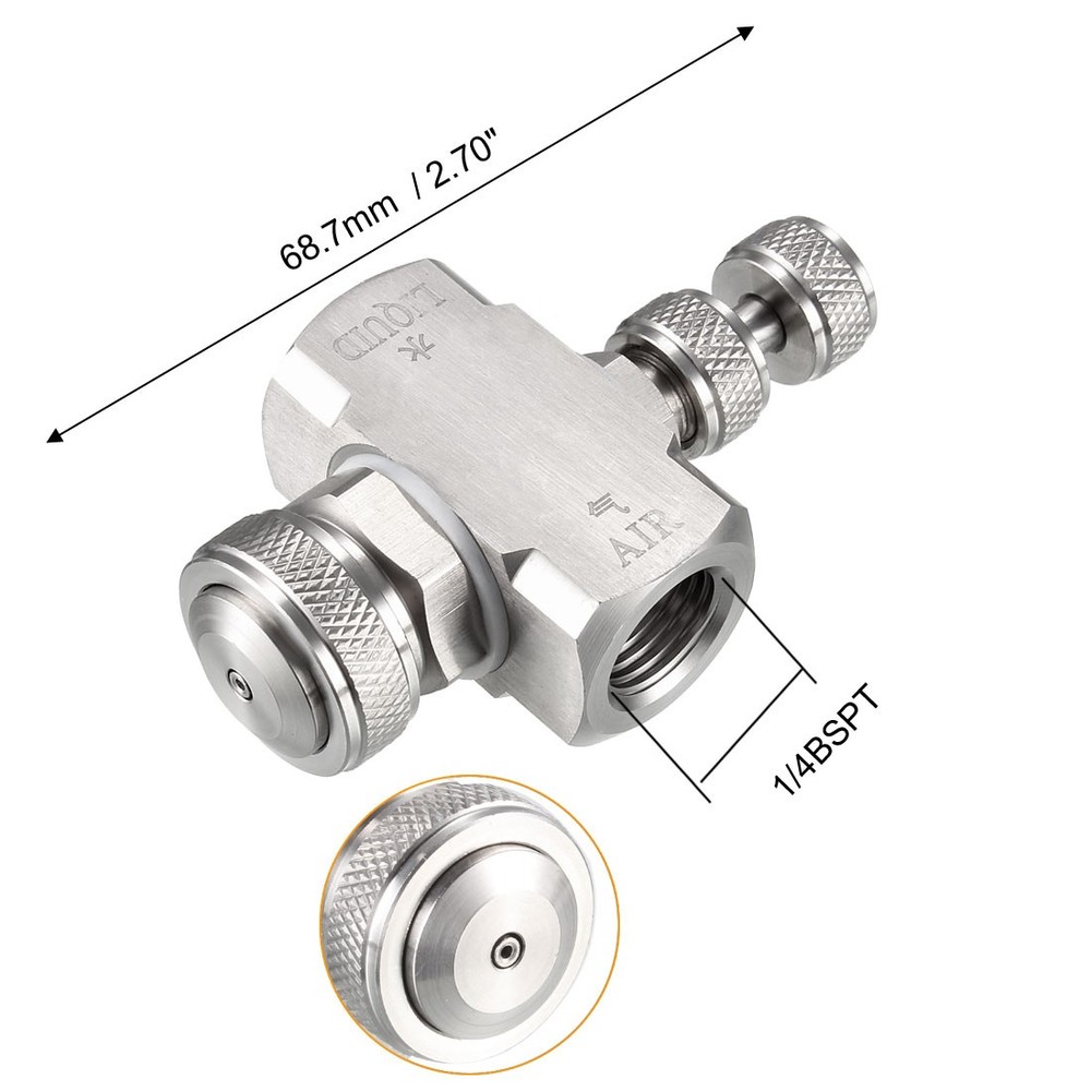 Air Atomizing Nozzles 1/4BSPT Misting Low Pressure Siphon Cone-Shape Spray Tip