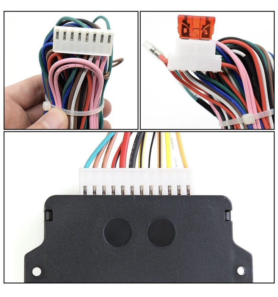 Remote Central Locking System Universal Kit for 4 Doors, Provides Keyless Entry