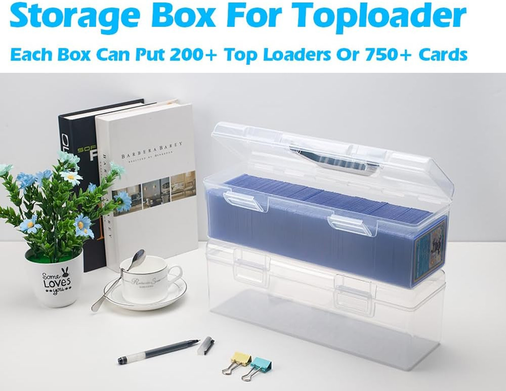 Storage Box for Toploader, Trading Card Storage Box, Card Storage Box Plastic, P