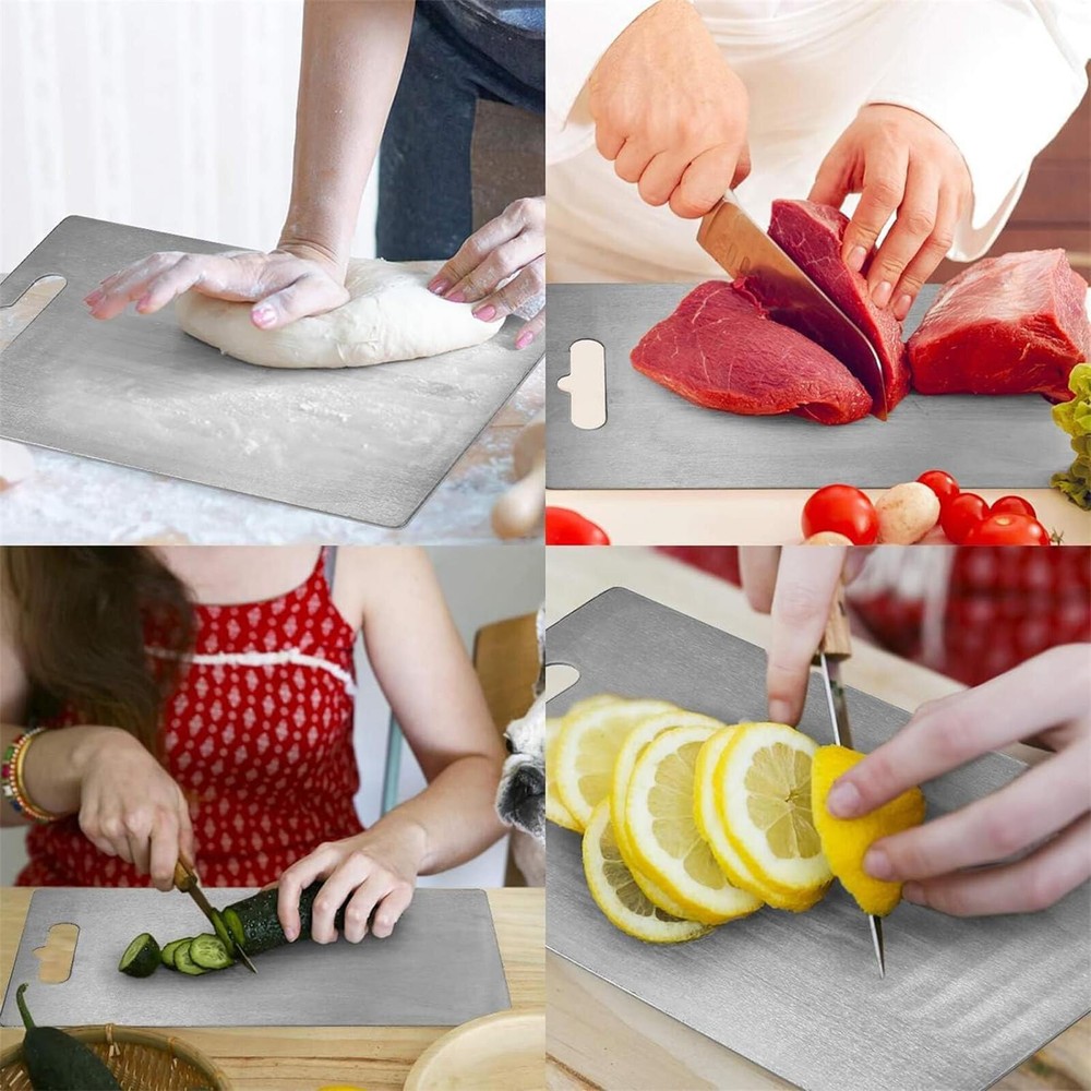 Titanium Double-Sided Cutting Boards Titanium Chopping Board For Kitchen Camping