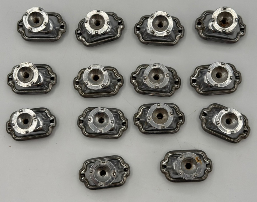 25 MCM/Art Deco Chrome Drawer Cabinet Knobs Pulls Collection From One Kitchen