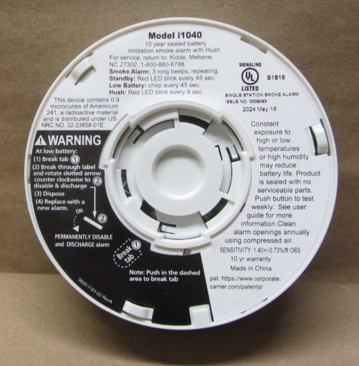Kidde i1040 Micro 4 in. Battery Powered Smoke Detector with Ionization Sensor