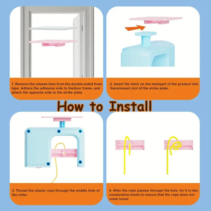 Cat Toys Electric Smart Hanging Door Jumping Yo-yo (COLOR BLUE)