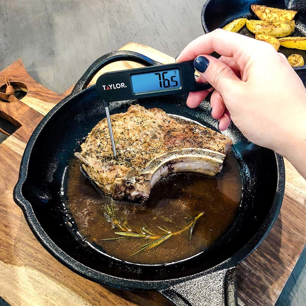 Folding Probe Meat Thermometer with Blue Backlight Display
