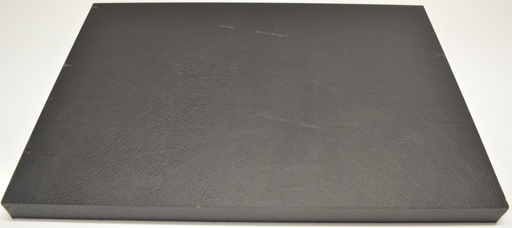 USED PERCUSSION TRAP TABLE WITH STAND, WOOD SHELL