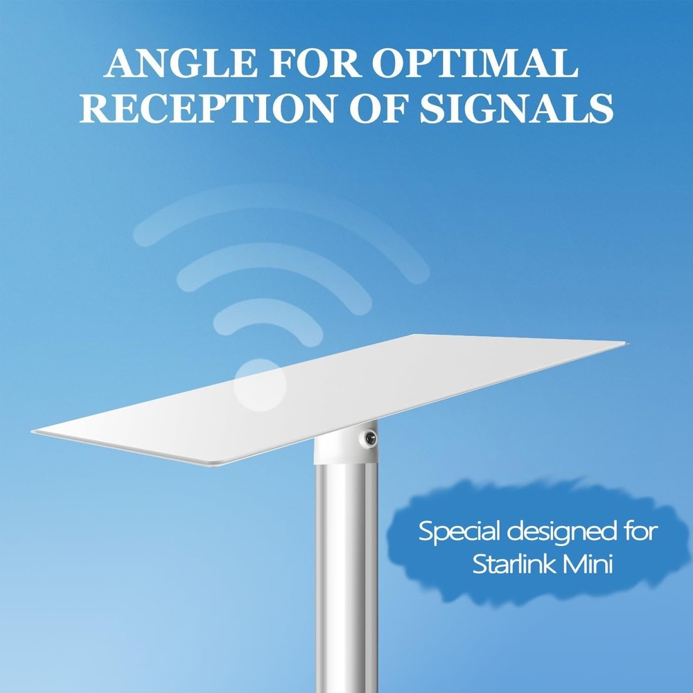 Starlink Mini Pipe Adapter, Pole Mount, for White